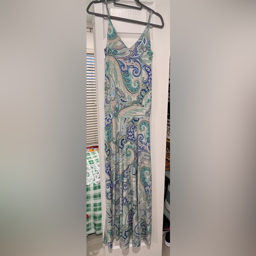 Veronica M Pauleta Paisley Drop Waist Maxi Dress